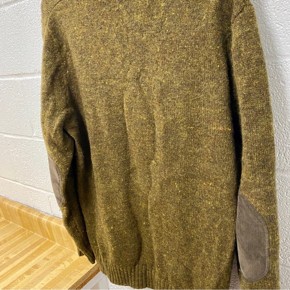 L.L. Bean Shetland Wool Quarter Zip Sweater Large - Picture 5 of 8